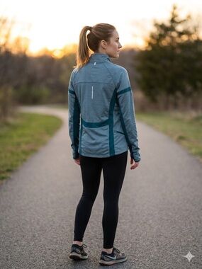 Nike Teal & Gray Utility Running Jacket